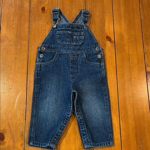 Arizona Jean Company Vintage Blue Denim Overalls Size 6-9 Months EUC